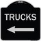 Signmission Trucks Trucks With Left Arrow Heavy-Gauge Aluminum Architectural Sign, 18" x 18", BS-1818-22781 A-DES-BS-1818-22781 - alternate 1